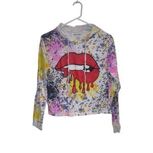 On Fire Juniors Crop Top Size Large